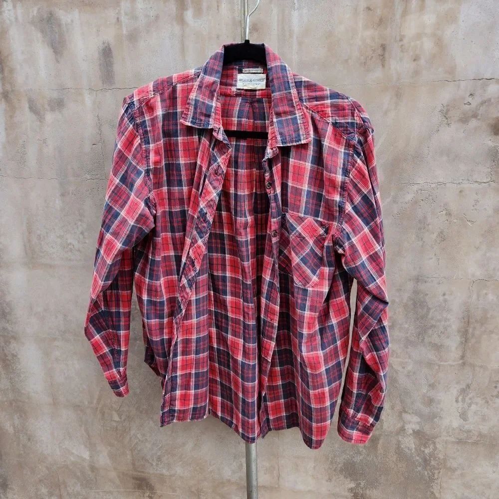 Ralph lauren denim and supply plaid casual button up shirt